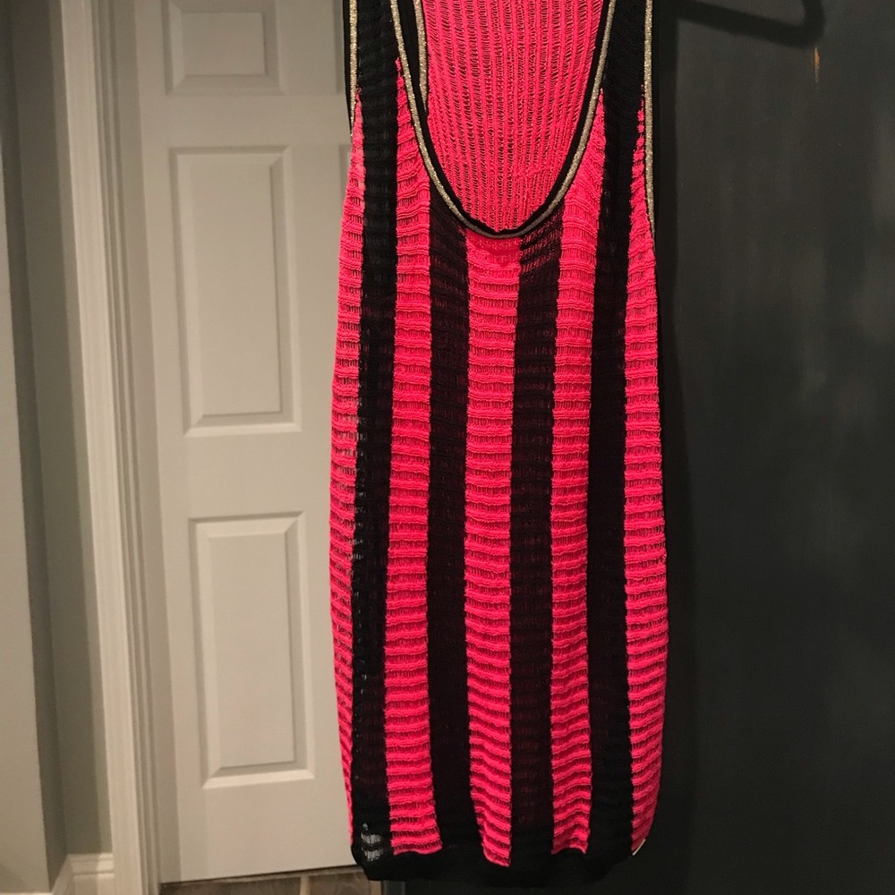 Bebe knit fashion racerback fashion top, m